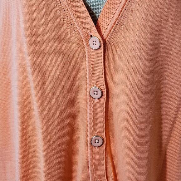 Talbots peach colored cardigan sweater plus size 2Xp petite‎ NEW - Picture 4 of 11